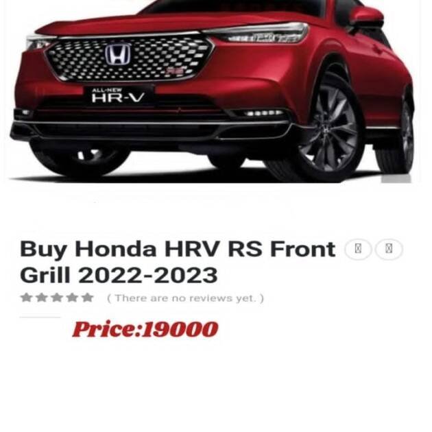 Buy Honda HRV Rs front grill 2022 23